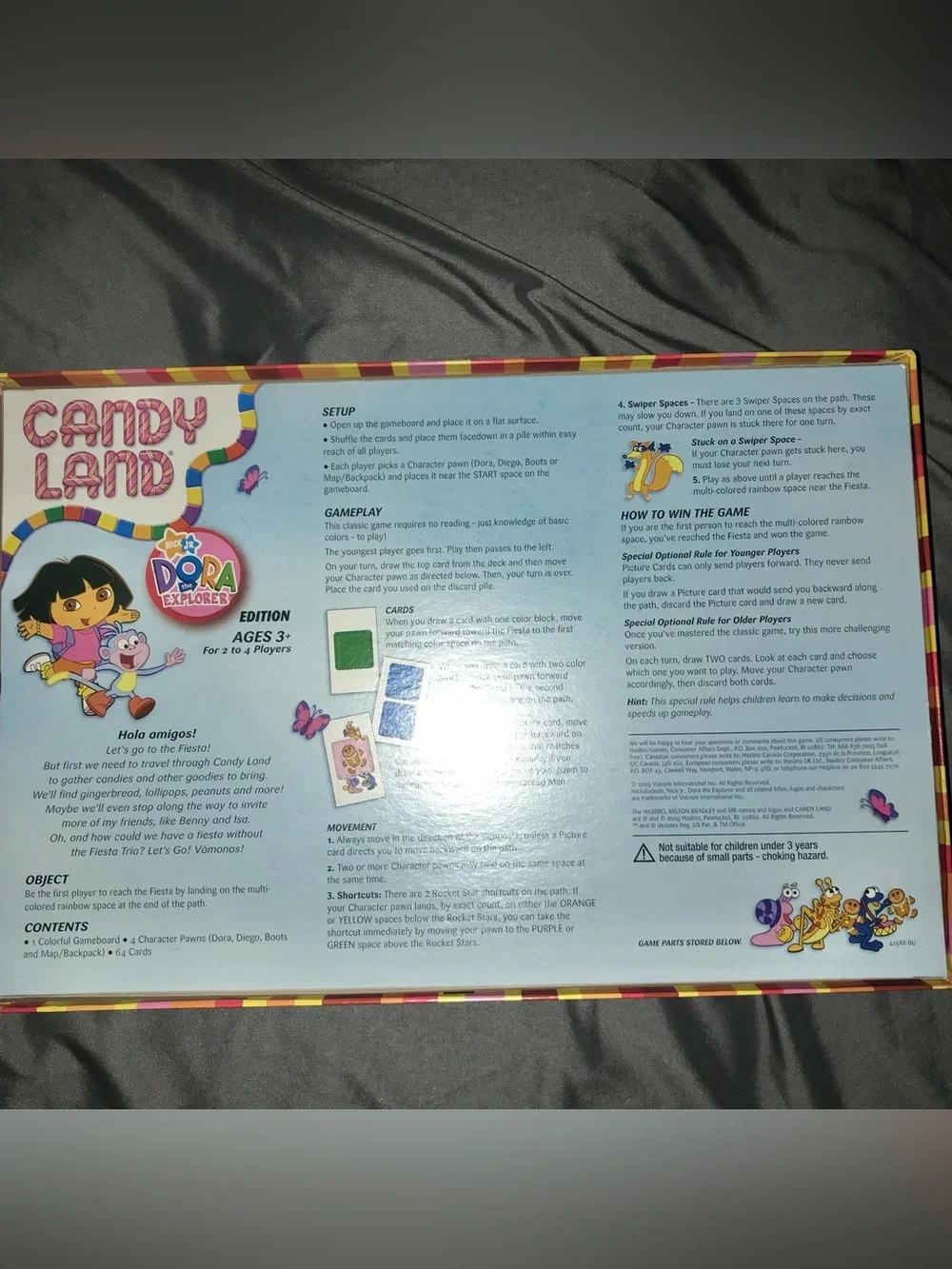 Dora the explorer candy land complete milton Bradley 2005 nick jr board game